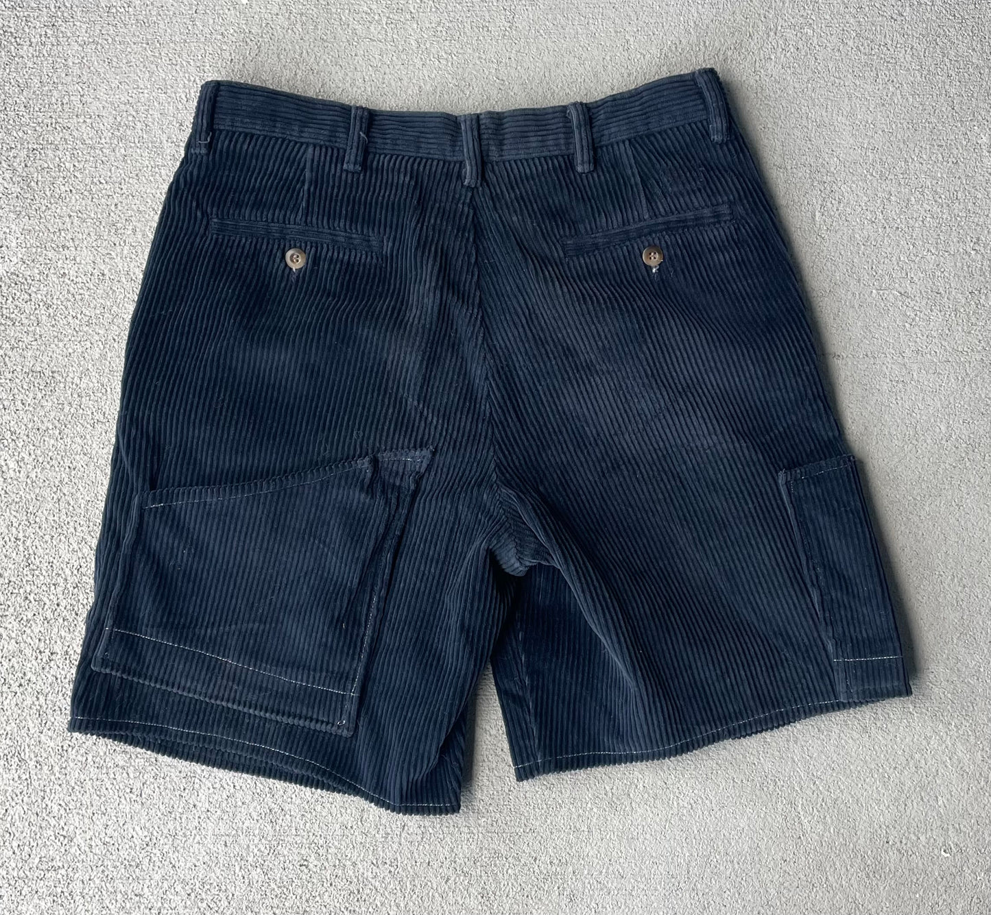 Navy corduroy shorts