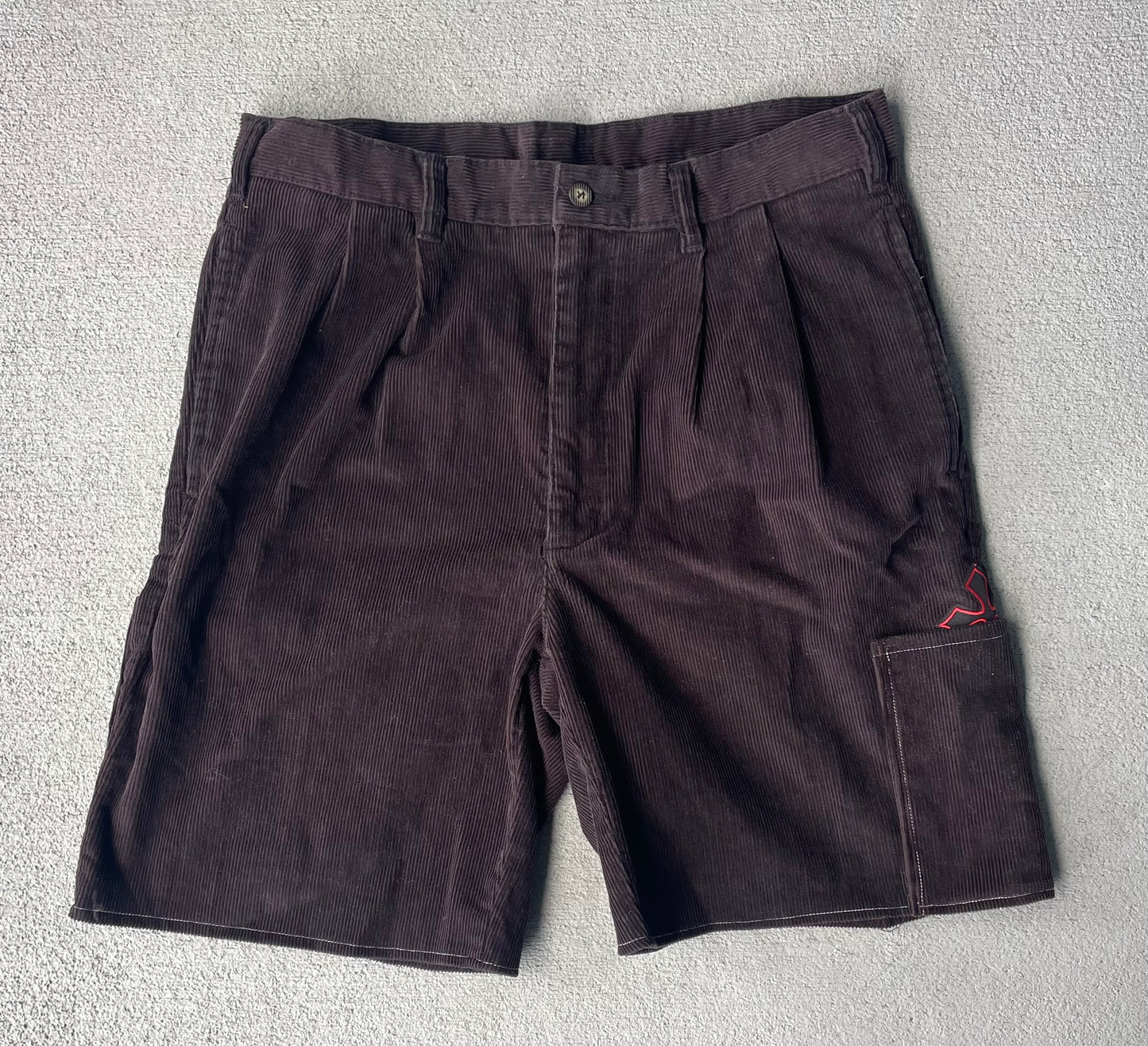 Brown corduroy shorts