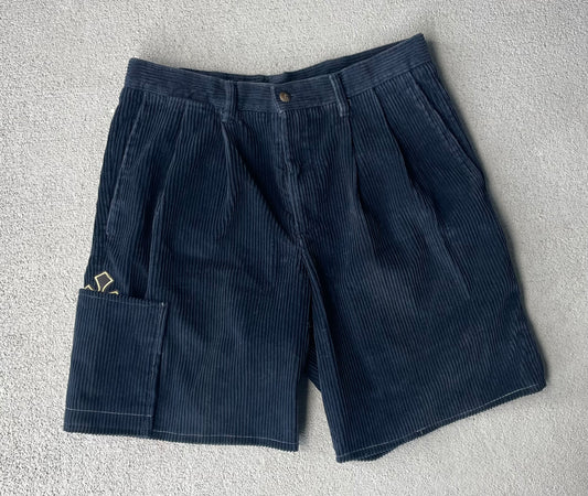 Navy corduroy shorts