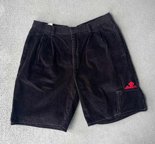 Black corduroy shorts